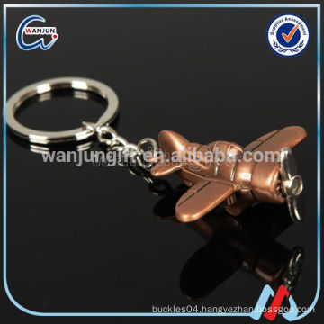 Factory supply 3d airplane key chain as souvenir